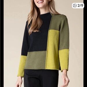 Habitat Yin and Yang Color Block Sweater XL in Pear sold out everywhere